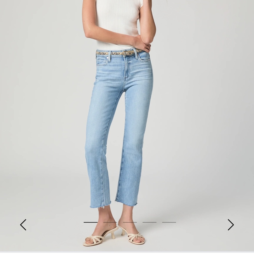 PAIGE Light Blue Ankle Jeans